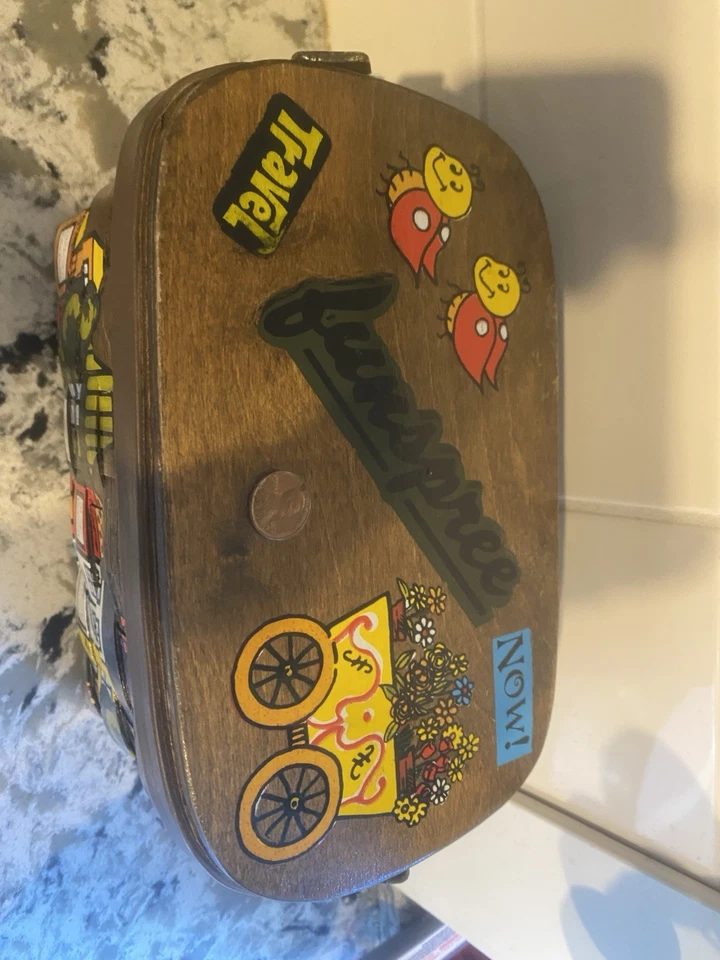 Caro Nan Firmado 1979 Coronado CA Madera Cesta Cartera Forro De Colección Raro Foto 2 de 4