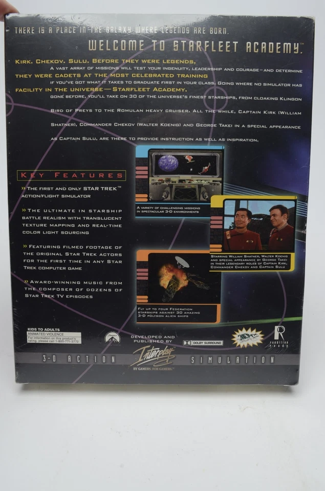 Star Trek Starfleet Academy PC Big Box 1997 Windows 95 Game New Sealed - Image 3 of 4
