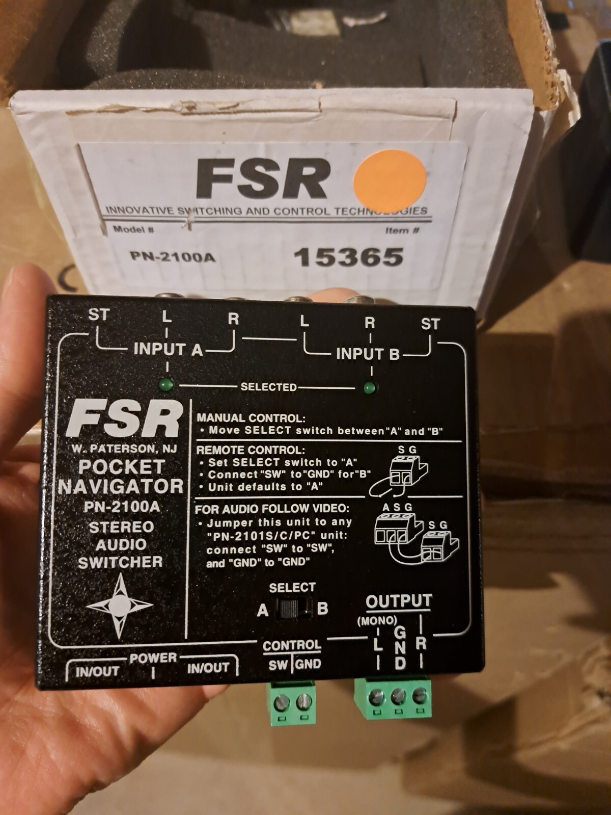 FSR Pocket Navigator PN-2100A 2 x 1 Stereo Audio Switcher 15365 | eBay