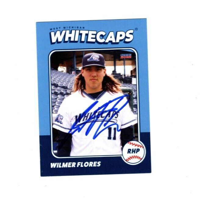 Wilmer Flores signed autograph 2022 West Michigan Whitecaps card 2022 FUTURES d