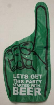 St. Patrick's Blow Up Finger - Lets Get This Party Started With Beer