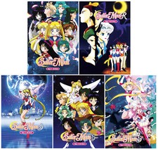 DVD Sailor Moon Sea1-5 Sailor Moon,R,S,SuperS,Sailor Star 1-200END English Dub