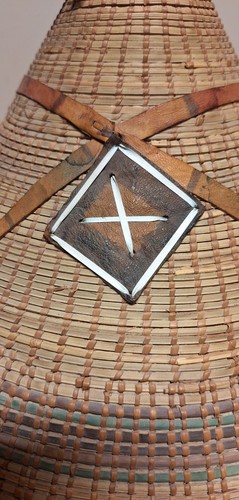 Authentic African Tribal Hat Leather & Straw Fulani Hat Mali West Africa Vintage - Picture 9 of 14
