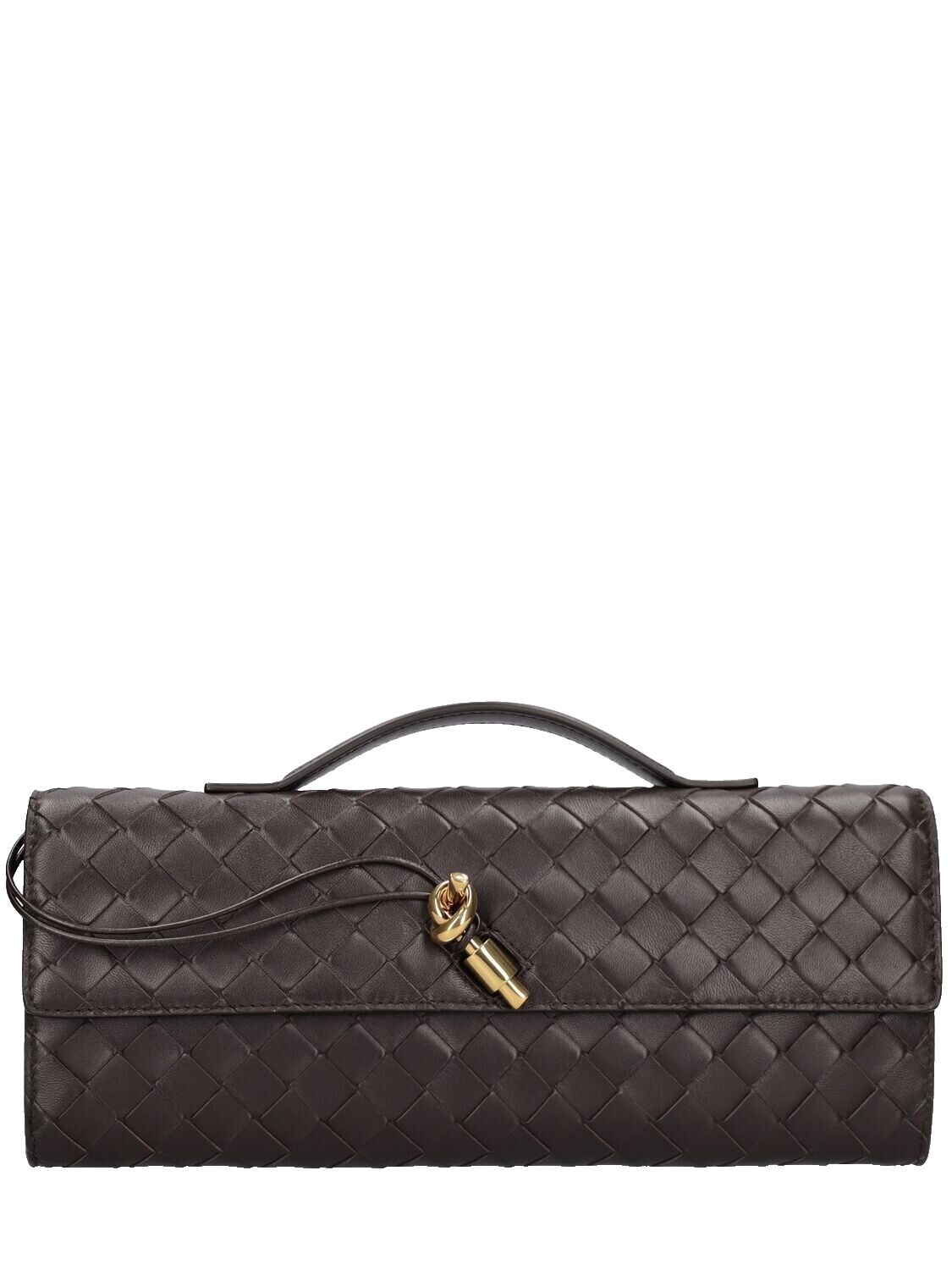 クラッチバッグ Bottega Veneta Andiamo ブラック Long Andiamo イントレチャートレザー クラッチ