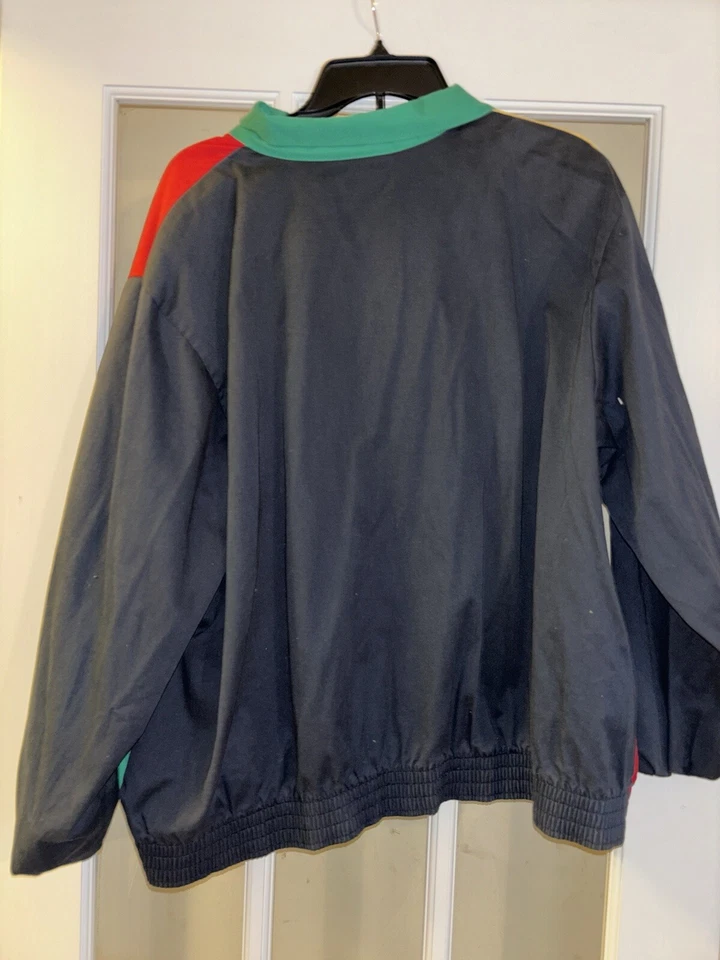 Chaqueta Alfred Dunner De Colección Colorblock Cremallera Completa Hecha en EE. UU. Verde Rojo Amarillo 22W Foto 3 de 3