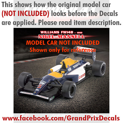 F1 Collection Williams FW14B Decals Labatts & Camel F1 1:43