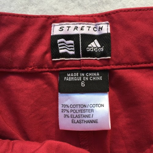 Adidas Stretch Cropped Utility Golf Pants, Women's 6 (Red) - Picture 8 of 9