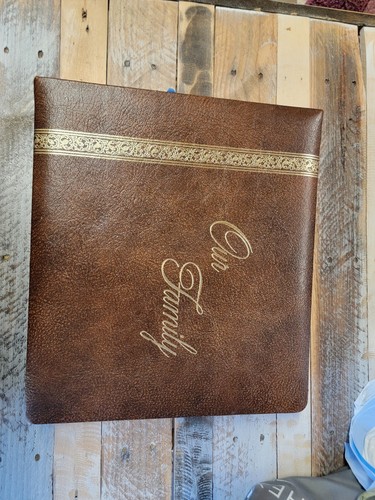 Our Family Gilded Genuine Cowhide Bound Custom Photo Album - Picture 4 of 24