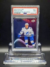TEAM MATCH! Ross Colton 2022 UD Allure Color Flow Blue-Purple #SF11 Tampa PSA 9