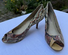 Tolle SAN MARINA Peep Toe High Heel Pumps Gr.39 Schlangenlederoptik 7cm Neu 