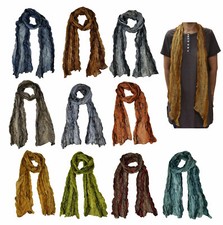 Pleated Scarf Snake Skin design Scarves for Women Girls Fashionsolid