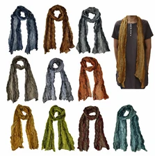 Pleated Scarf Snake Skin design Scarves for Women Girls Fashionsolid  