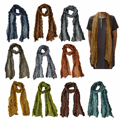 Pleated Scarf Snake Skin design Scarves for Women Girls Fashionsolid 