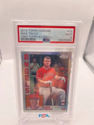 2019 Topps Chrome 1984 Topps Refractor Mike Trout #84TC-17 PSA 9 MINT ANGELS SP
