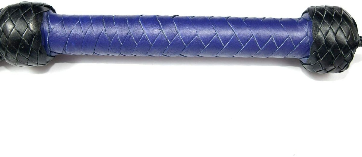 Fouet Cat-O-Nine Tails En Cuir De Vache Premium - Flogger 9 Nœuds, Noir