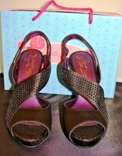 POETIC LICENCE WOMENS ROYAL OCCASION BLACK PLATFORM PUMPS SIZE 8, 9