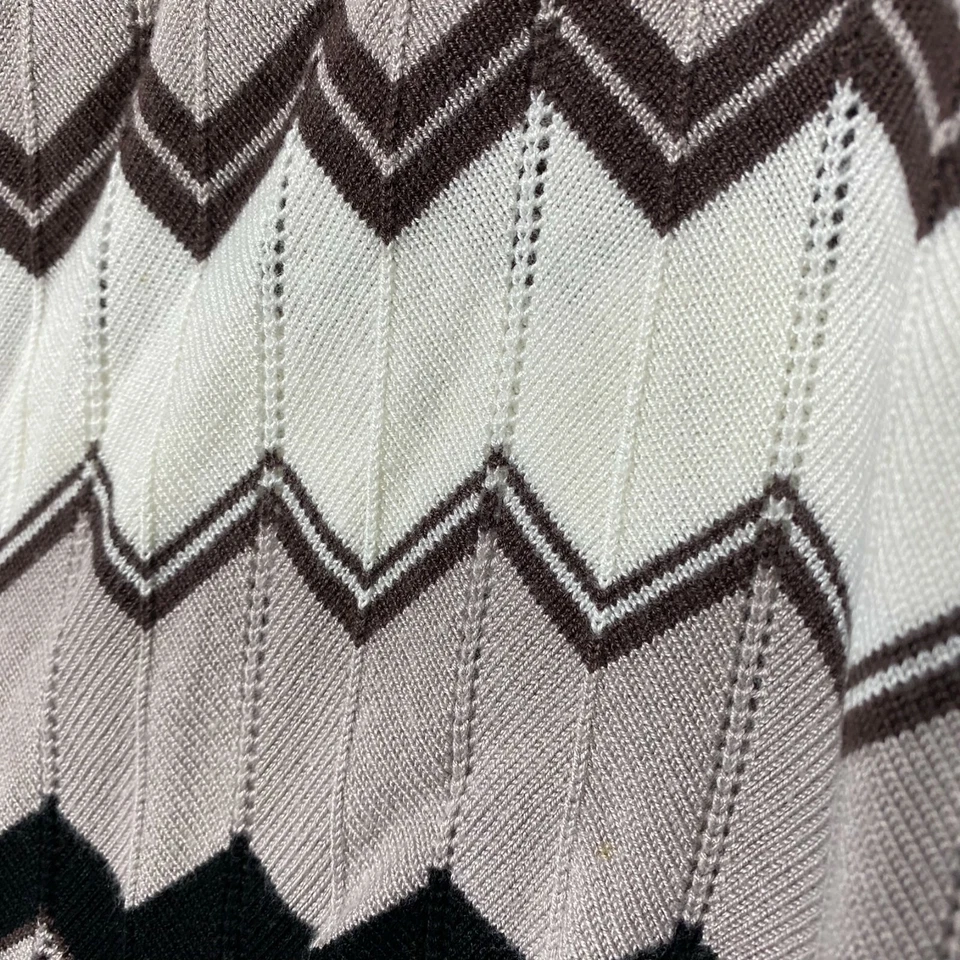 Michelle Nicole Marrón Suéter Blusa Mangas Kimono Pequeño Estampado Chevron Foto 2 de 4