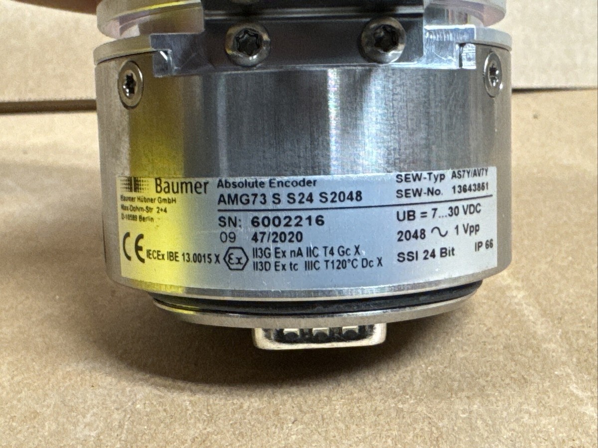 NEW Baumer SEW AMG73 S S24 S2048 Absolute Encoder AS7Y/AV7Y NEW Baumer SEW AMG73 S S24 S2048 Absolute Encoder AS7Y/AV7Y