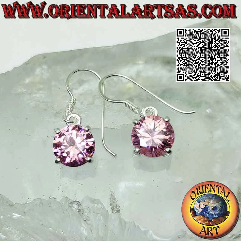 Orecchini Lunghi MicLee Con Sfera Di Cristallo E Catena - Argento 925 E Zirconi, Gioielli Eleganti Per Donna