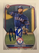 Andres Mesa 2023 Bowman Autographed Card Texas Rangers TC1514