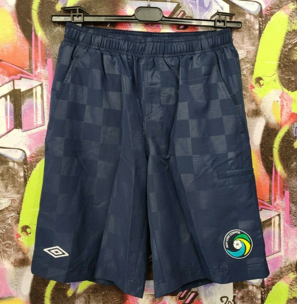 New York Cosmos FC USA Football Soccer Shorts with Pockets Umbro