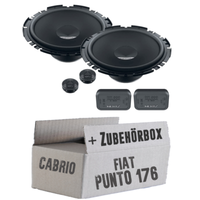 Fiat Punto 1 176 Cabrio Front - Hertz Lautsprecher Boxen TüR Vorne - Einbauset