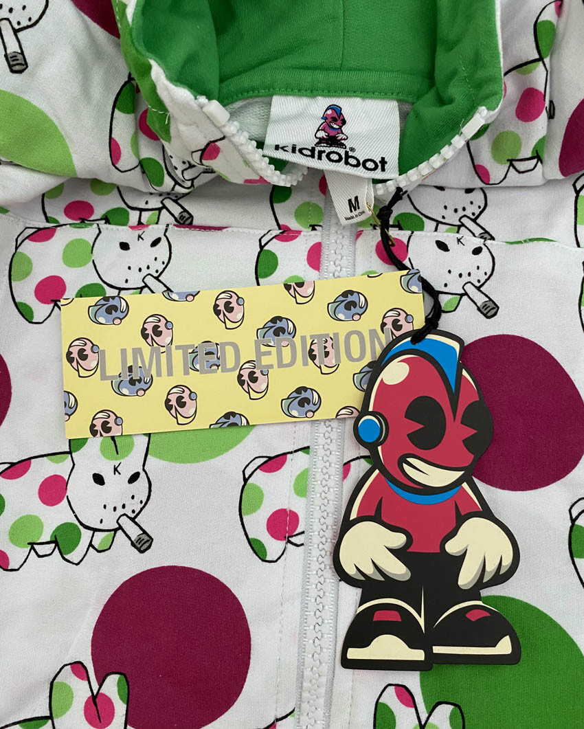 DEPT　100個限定　kidrobot kozik　コジック Frank Kozik Kidrobot VINTAGE NWT Polka Dot Labbit Zip Up