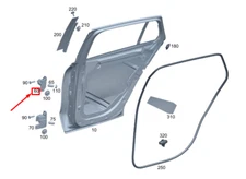 New Mercedes-Benz EQC Door Hinge Upper Rear Right A2937303000