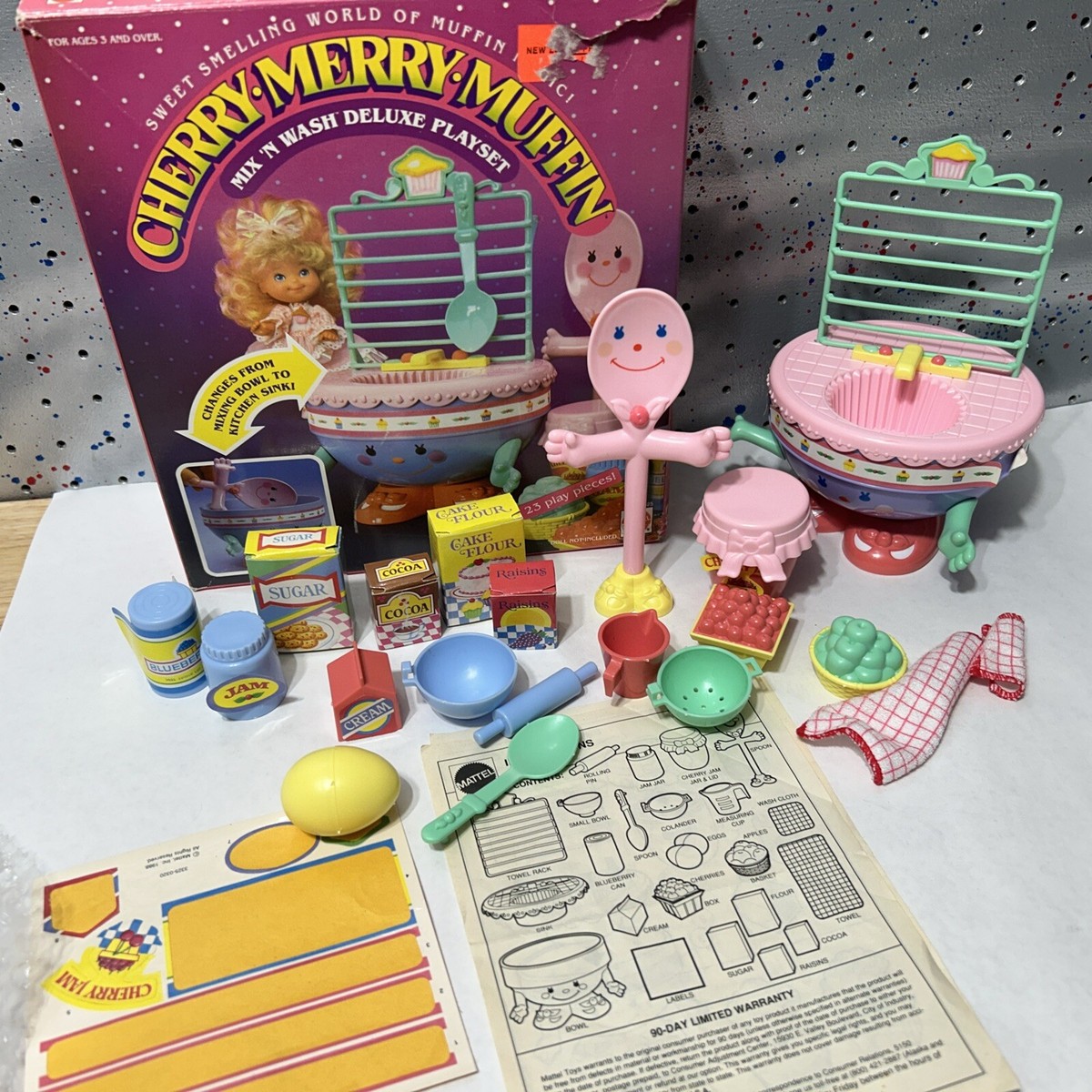 Cherry Merry Muffin 1988 - Playset Mix 'n Wash Mattel Complet