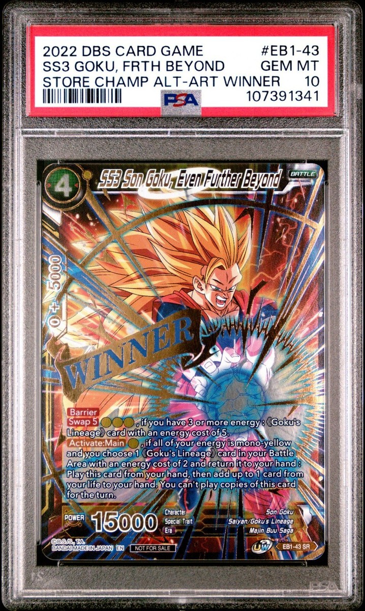 SS3 SON GOKU EB1-43 PSA 10 Tournament Winner Promo Dragon Ball
