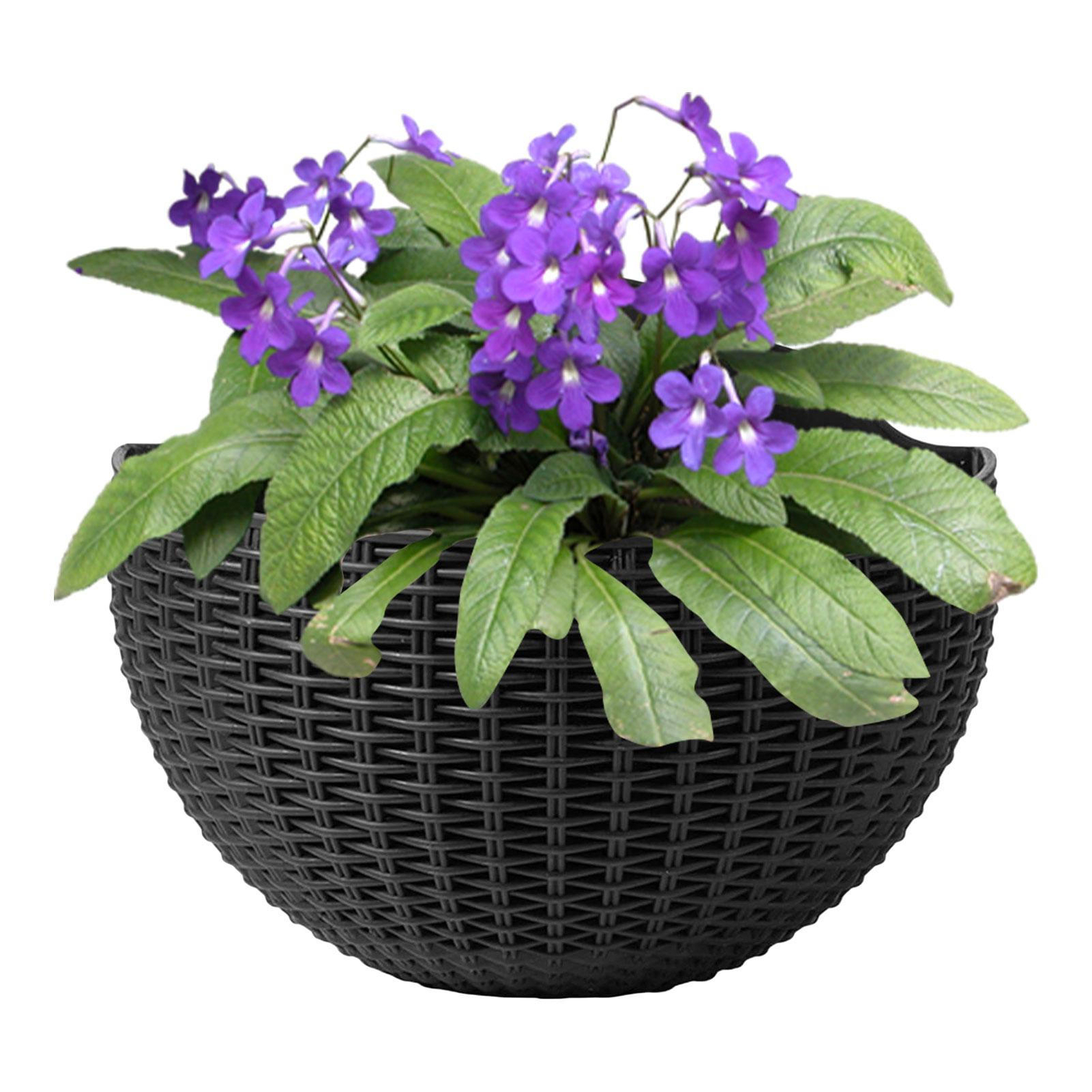 Wall Mounted Plastic Garden Baskets Flower Planter Plant Pot Hanging Decor eBay