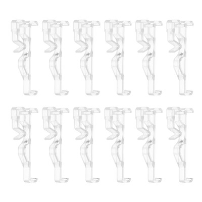 12 Stück 64mm Klare Valance Clips, Fensterjalousie Valance Halter, Style6