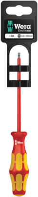Wera 100001, 160 i SB VDE Insulated Screwdriver for Slotted Screws, 0.5x3x100 mm