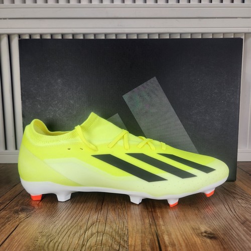 Adidas X Crazyfast League FG IG0605 Mens Size 11.5 Yellow Athletic Soccer Cleats