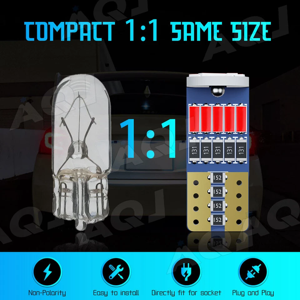 10 x RED Interior LED Light Bulbs Package Kit For Peterbilt 330 379 389 - Image 3 of 4