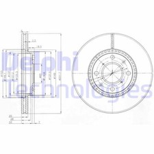 2x DELPHI BG4049C Bremsscheibe für OPEL SUZUKI