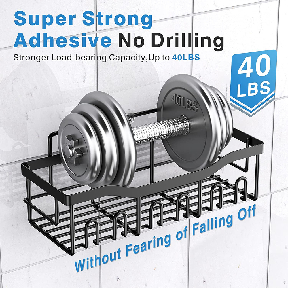 5-Pack Adhesive Shower Caddy Organizer for Bathroom Storage & Decor