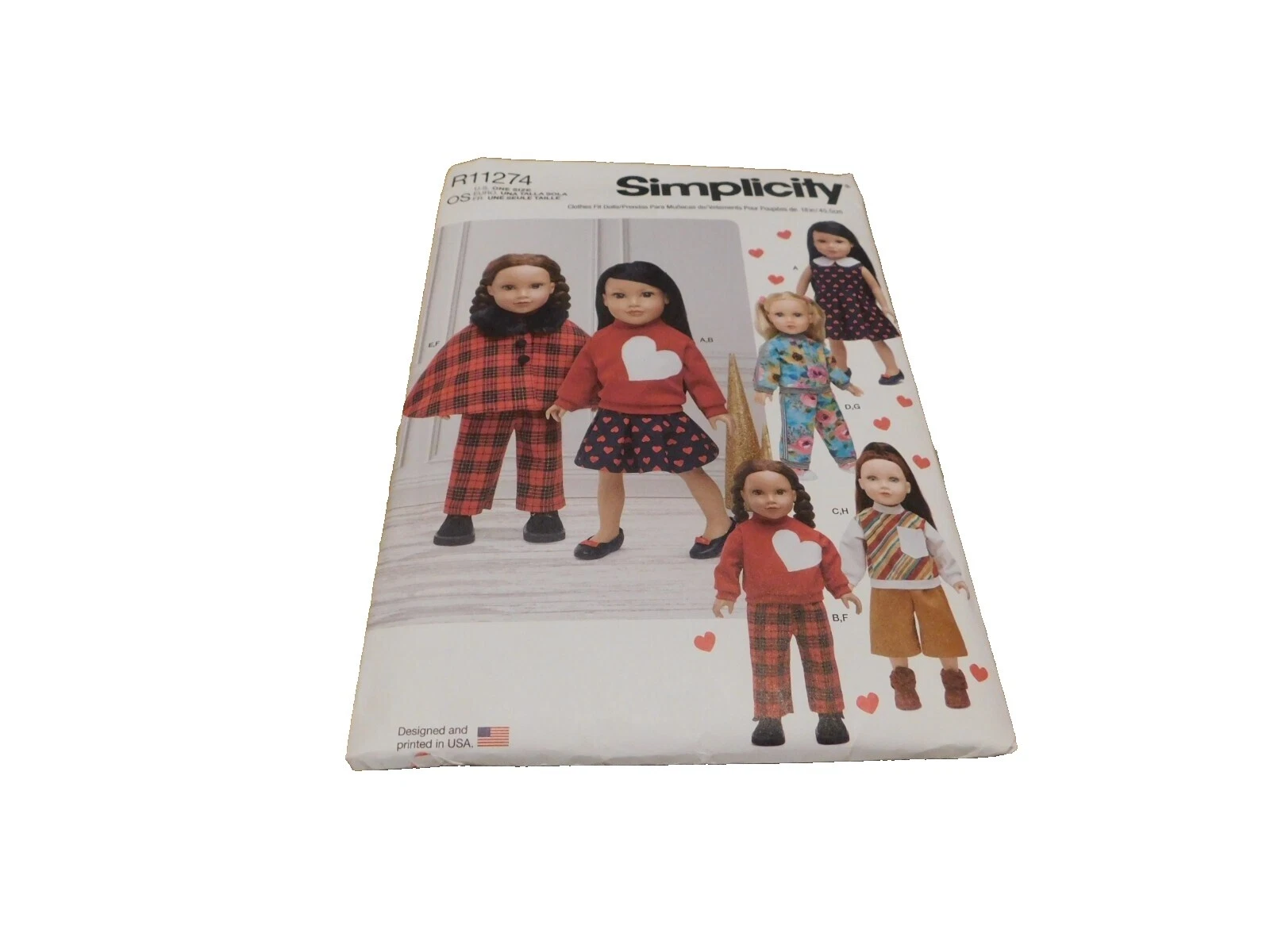 Patrones de costura para Ropa de muñecas Simplicity