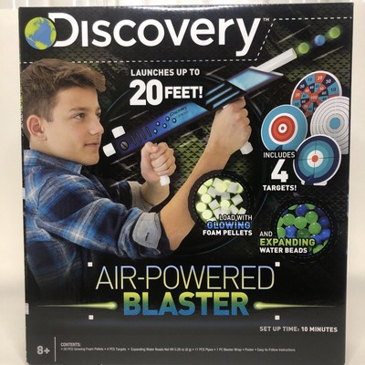 Discovery Toy Air Powered Pump Blaster w/ plastic pellets, beads, and targets