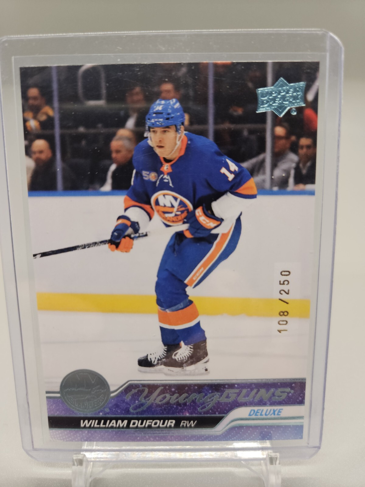 2023-24 Upper Deck Series 1 Young Guns Deluxe /250 William Dufour #206 Rookie RC