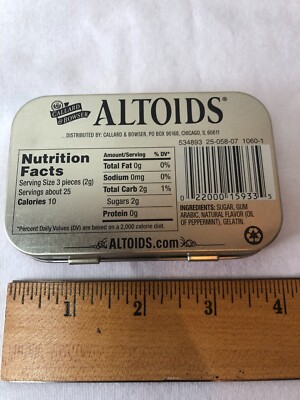 Lot 12 Boîtes Altoïds Vides - Étain, Rangement DIY, USA, Gingembre Inclus