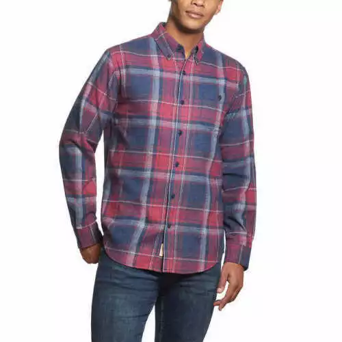 Weatherproof Vintage Men's Plaid Flannel Shirt - Cranberry - Size: XL - Picture 1 of 4