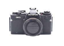 Excellent Olympus OM-3 Black 35mm SLR Film Camera Body with cap