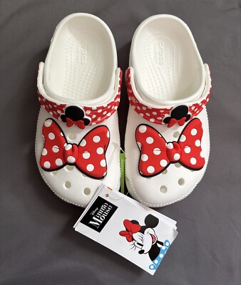 Crocs Minnie Mouse Classic Clog Little Kid Child Size C11 Polka