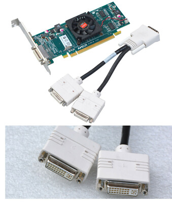 DUALHEAD GRAPHICS CARD 512MB ATI HD5450 PCIe.2x DVI DISPLAYS FOR WIN 7 8 10 G30MM