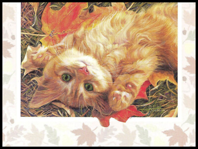 Greeting Card - Cat Kitten - Religious - Lucie Bilodeau - Thank You 0768