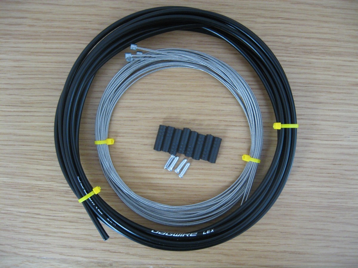 Metres JAGWIRE LEX BLACK cycle OUTER GEAR CABLE with Stainless