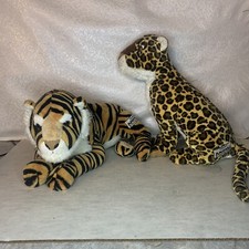 17  Tiger  15  Jaguar Animal Kingdom Walt Disney17" Plush Preowned
