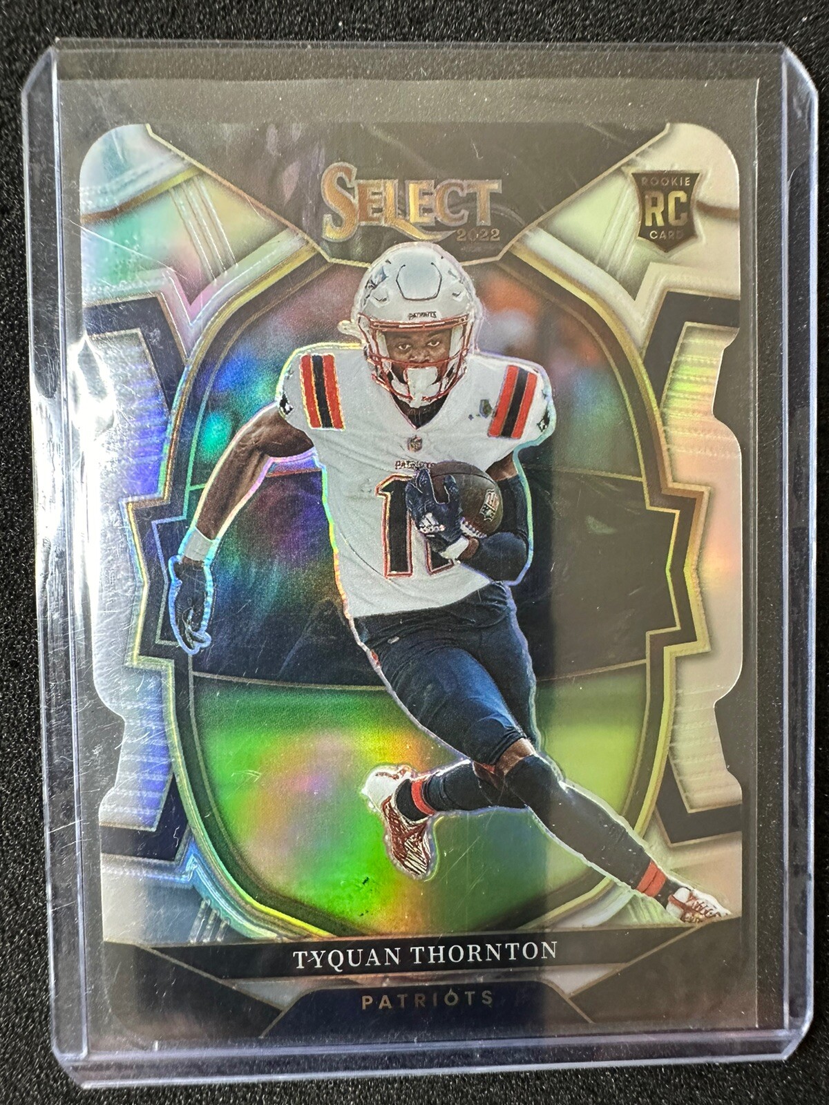 Tyquan Thornton 2022 Panini Select Silver Prizm Die-Cut RC #93 Patriots