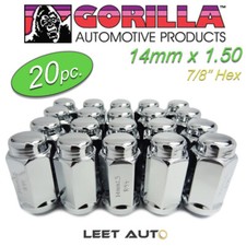 (20 uds.) Tuercas Gorilla, 14x1,50, Cromo, 7/8" Hexagonal, Abultamiento Dúplex Bellota, 76148HT